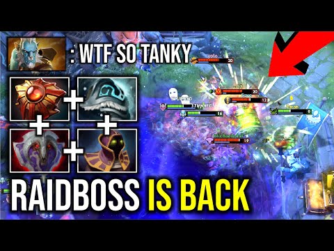 RAID BOSS IS BACK..!! Super Tank Bristleback 1 vs 5 Full Armor 7.25 | Dota 2