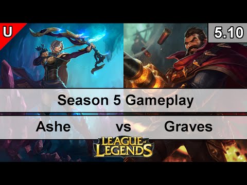 LoL Season 5 Bot Lane - Ashe/Blitzcrank vs Graves/Bard (League 144)