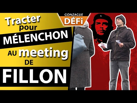 CHALLENGE: Fly for Melenchon at Fillon's meeting