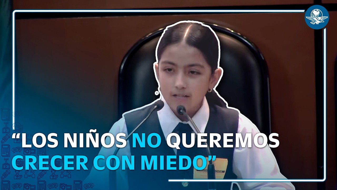 "En Sinaloa, la violencia se ha convertido en un monstruo”: niña alza la voz en Parlamento Infantil