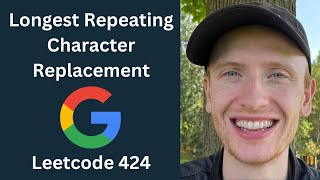 YouTube video 'Longest Repeating Character Replacement - Leetcode 424 - Sliding Window (Python)'