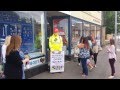 Taking the place of Dickie Mackay, the mannequin that has been standing outside Mackays of Cambridge for years. Passers-by got a shock when taking a selfie with the mannequin, when he suddenly comes to life.
In this one a group of ladies find this hilarious. Taking the place of Dickie Mackay, the mannequin that has been standing outside Mackays of Cambridge for years. Passers-by got a shock when taking a selfie with the mannequin, when he suddenly comes to life.
In this one a group of ladies find this hilarious.