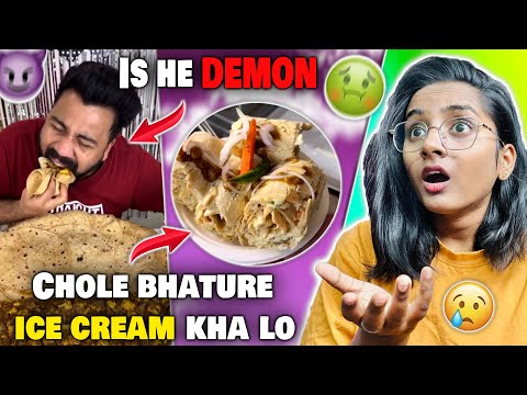 CHOLE BHATURE ICE CREAM🤮 | Ye khane se acha GOBAR kha lo |