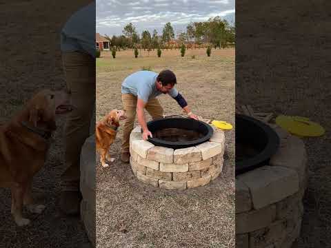 I'm turning our backyard into an oasis for my wife #backyard #outdoorliving #firepit #diyhome