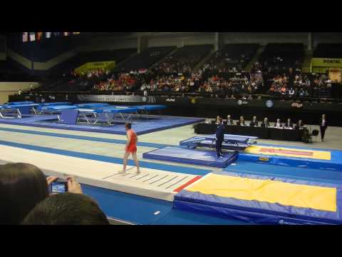 2014 Maxim Shlyakin RUS Finals pass 1718 Mens Tumbling World Age Group Champs USA
