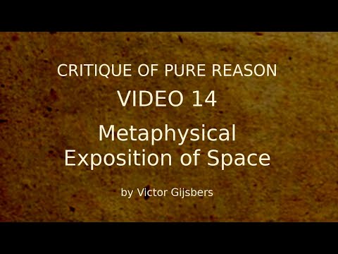 Kant's Critique of Pure Reason - Video 14: Metaphysical Exposition of Space