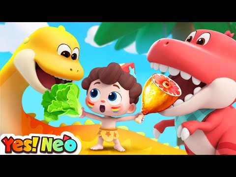 Let's Eat with Dinosaurs | Good Habits | Dinosaurs Song | Nursery Rhymes & Kids Songs | Yes! Neo
