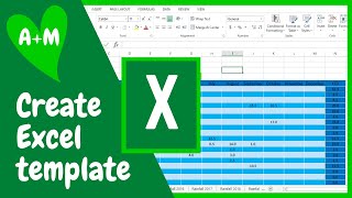 How to create an Excel template from an existing spreadsheet