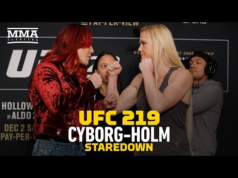 UFC 219: Cris Cyborg vs. Holly Holm Staredown - MMA Fighting