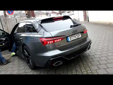 All new 2020 Audi RS6 OPF (Start) Sound, Stockexhaust