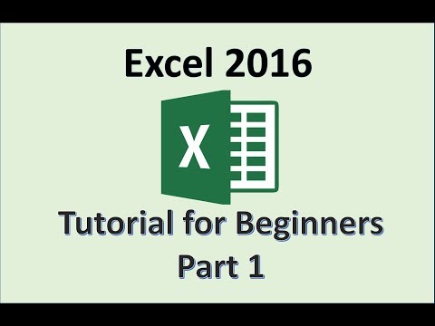 Excel 2016 - Tutorial for Beginners - Microsoft Office 365 Tutorials for a Beginner - How To Use MS