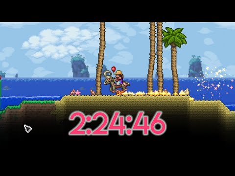 Terraria - Master Hardcore Moon Lord Speedrun 2:24:47 (Random Seed, NMA)