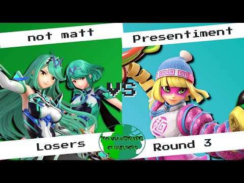 not matt (Falco, Pyra/Mythra) vs. Presentiment (Min Min) - The Mean Streets of Guilford SSBU Singles