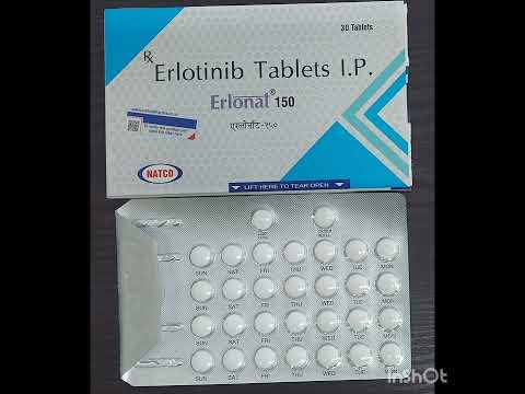 Erlonat erlotinib 150 mg tablets, packaging type: bottle
