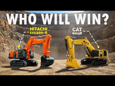 Caterpillar 6015B vs Hitachi EX1200-6 Which Excavator Is King?