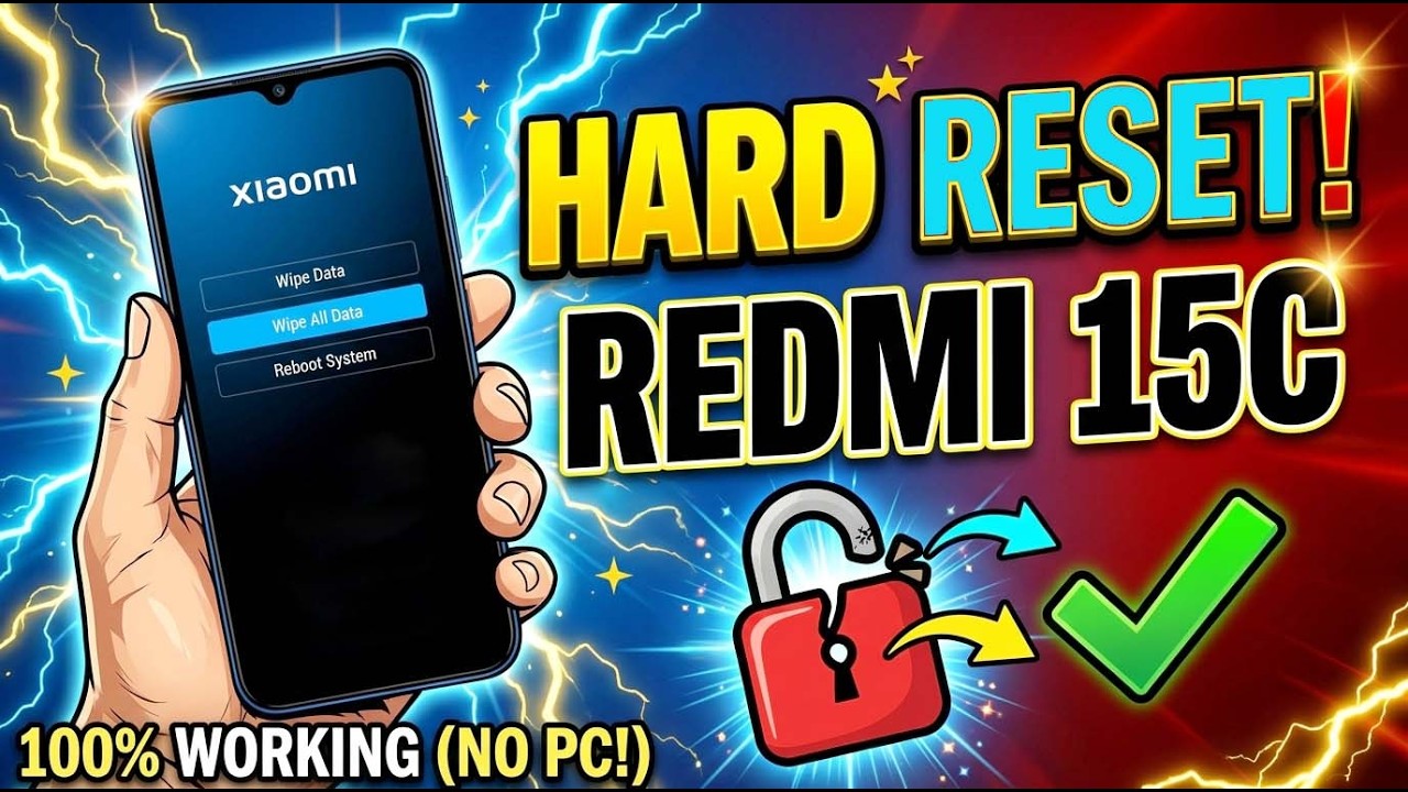 How To Fix Forgot Lock screen Password Redmi 15c | Redmi 15c Reset Pin Lock |