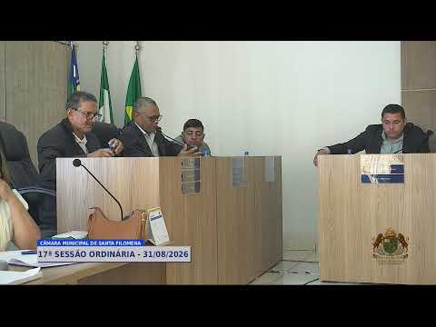 17ª SESSÃO ORDINÁRIA 31/08/2026
