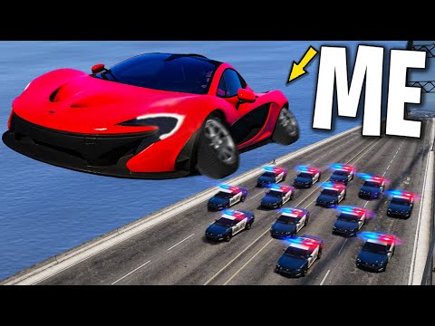 Trolling Cops with 100 Flying Cars on GTA 5 RP