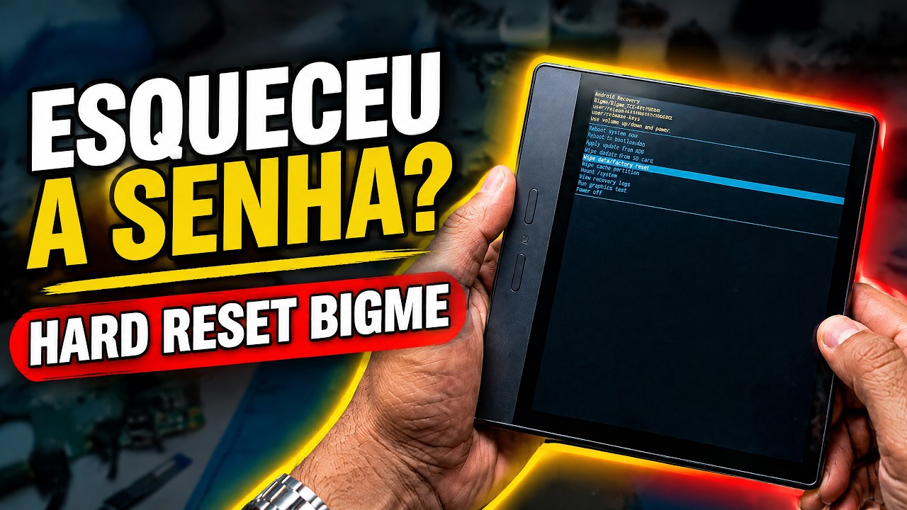 Como Remover a Senha do Bigme E-Ink: Hard Reset pelo Modo Recovery