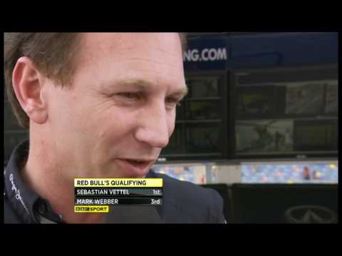 Christian Horner qualifying Bahrain 2012 BBC