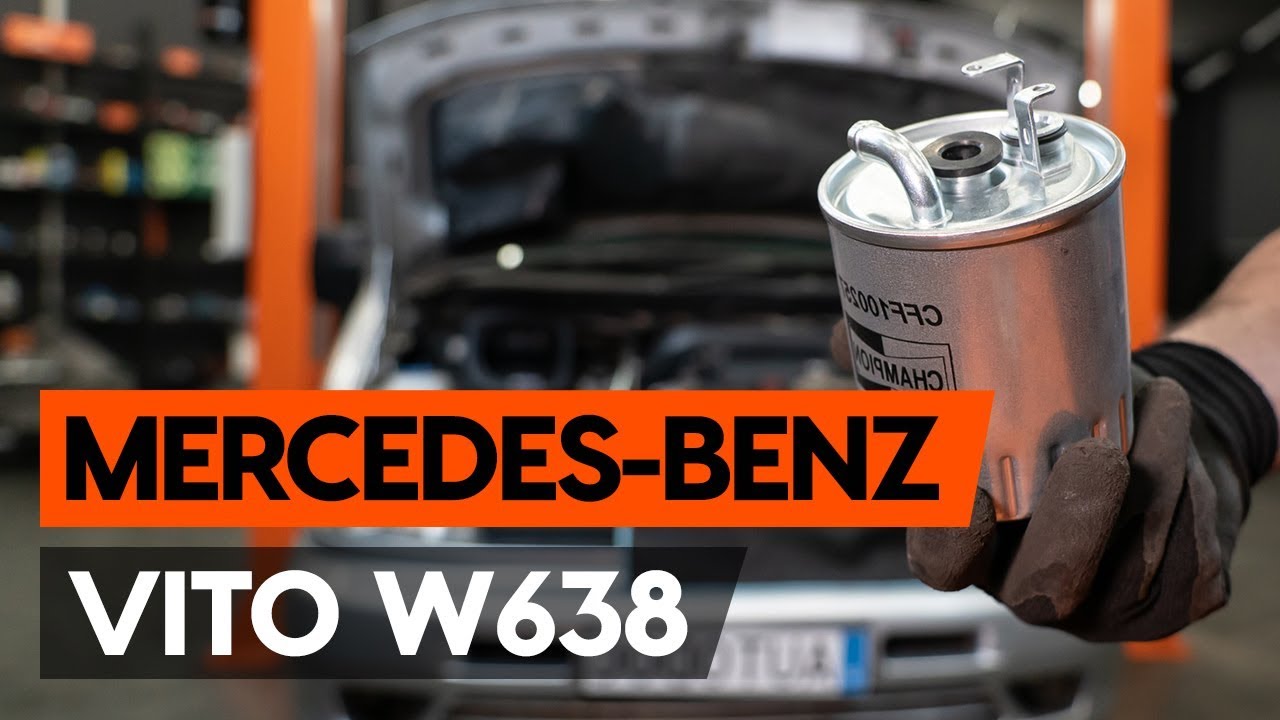 Como mudar filtro de combustível em Mercedes Vito W638 - guia de substituição