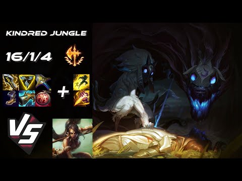 JUNGLE Kindred vs Nidalee - NA Challenger Patch 14.24