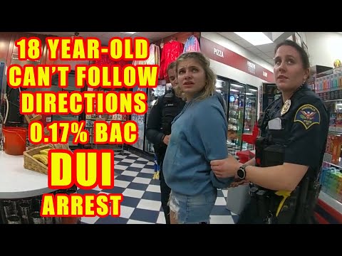 Bodycam DUI Arrest - 18-Year-Old Can't Follow Directions and Gets Arrested for DUI