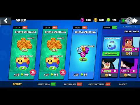 Kupiłem pakiet z 4 megaboxami za 109 gemów na drugim koncie. Brawl Stars