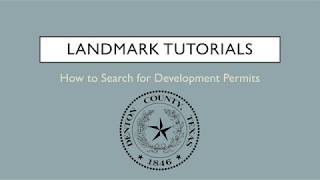 How to Search for  Development Permits