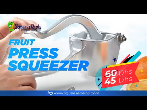 Stainless Steel Manual Juicer- Detachable & Easy Clean, Adjustable, Heavy Duty Fruit Press