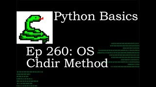 Python Basics Os Change Directory