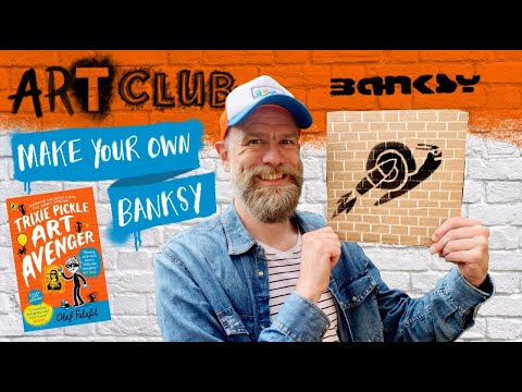 Banksy for kids – How to make your own Banksy stencil street art - Art Club special