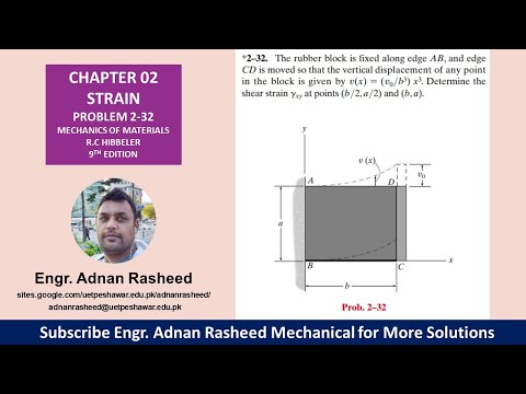 2-32| Chapter 2 | Strain | Mechanics of Materials by R.C Hibbeler|