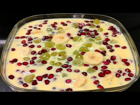 परफेक्ट फ्रूट कस्टर्ड सही माप से कैसे बनाते है| Fruit Custard Recipe | Quick Dessert | HKI Kitchen