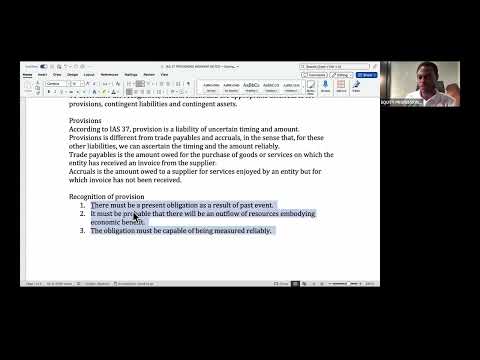 IAS 37 Provisions Contingent Liabilities and Contingent Assets