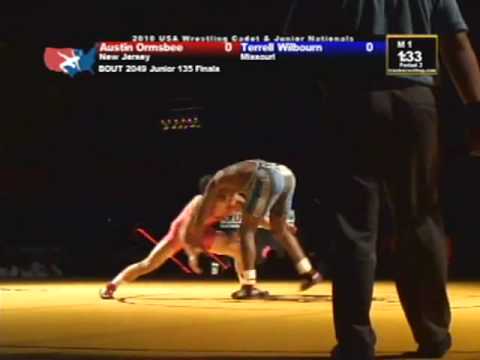 Junior Freestyle Finals 135 pounds - Austin Ormsbee vs. Terrell Wilbourn