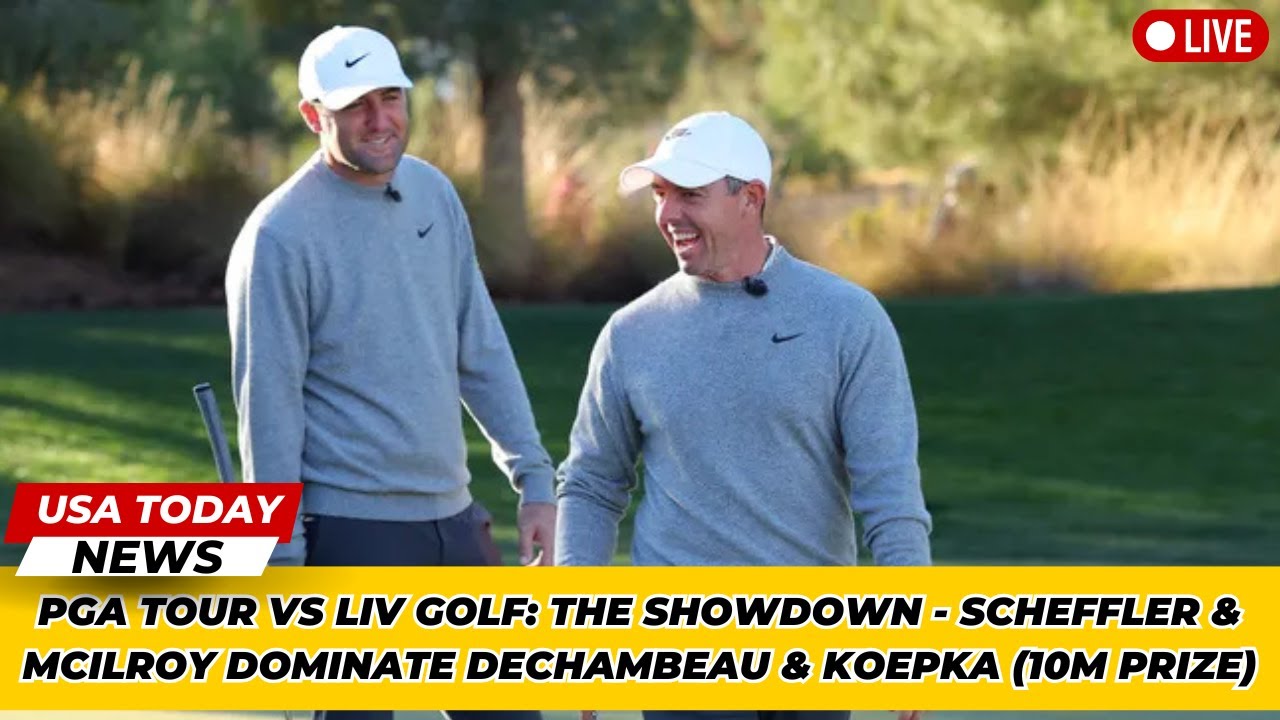 PGA Tour vs LIV Golf: The Showdown - Scheffler & McIlroy Dominate DeChambeau & Koepka (10M Prize)