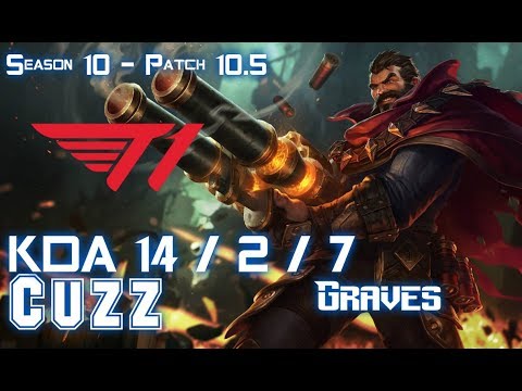 T1 Cuzz GRAVES vs LEE SIN Jungle - Patch 10.5 KR Ranked