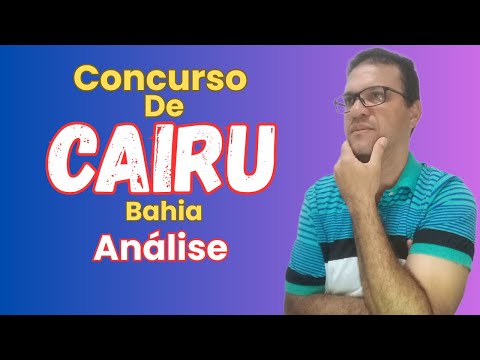 Concurso de Cairu-BA! Analise 