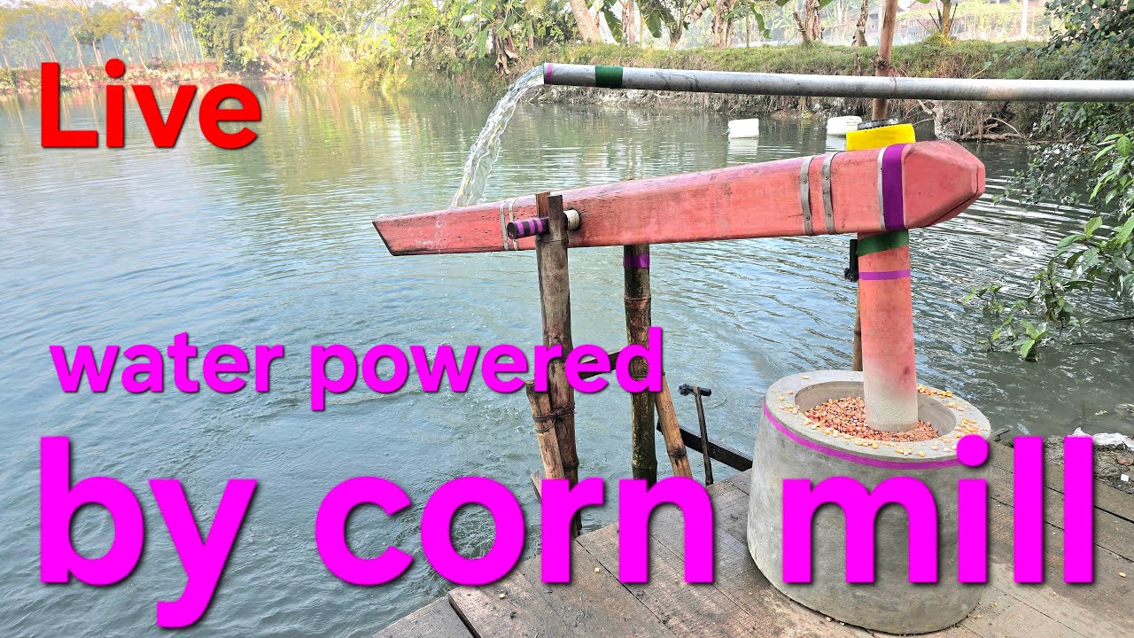 water powered pounder corn mill live EP - 255