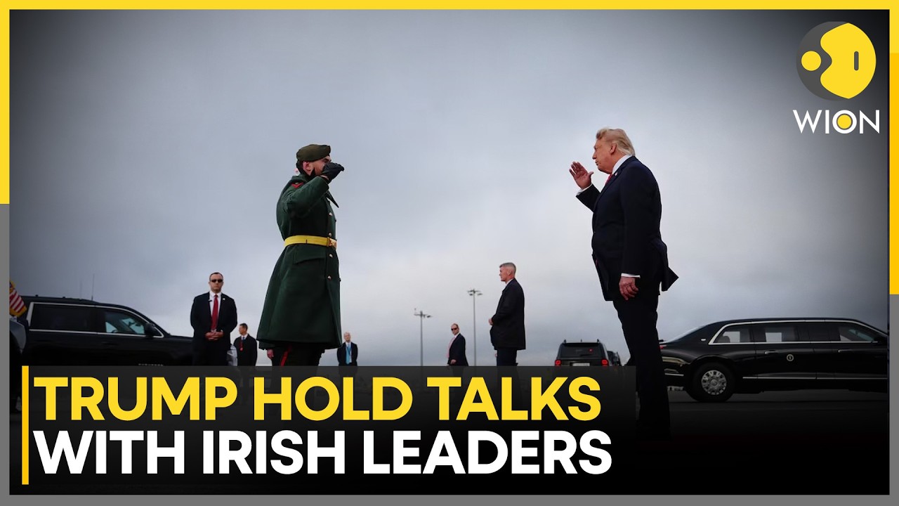 US President Donald Trump Lands in Ireland for Golf Tournament Amid Tight Security | WION News