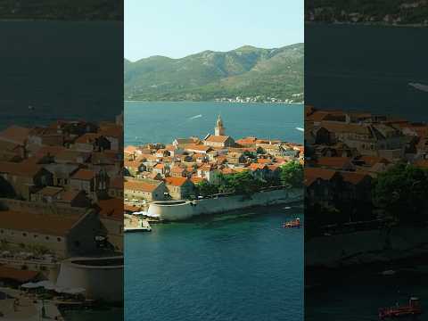 Pt. 2 of 2, Is it beautiful? ⛪️ #croatia #travel #loveyourjourney #korcula #avata2 #fpvdrone