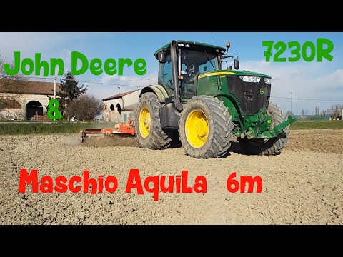 Agricultural-Work John Deere 7230R & Maschio Aquila 6m