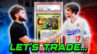 We Traded for a GOLD STAR CHARIZARD! (Pokemon Vendor POV)