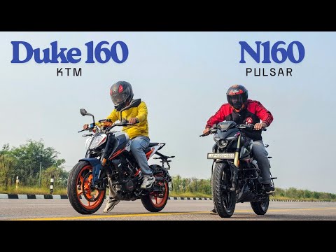 2025 KTM Duke 160 vs Pulsar N160 Race 😱🔥 Full Throttle Pulsar take  Revenge 😈