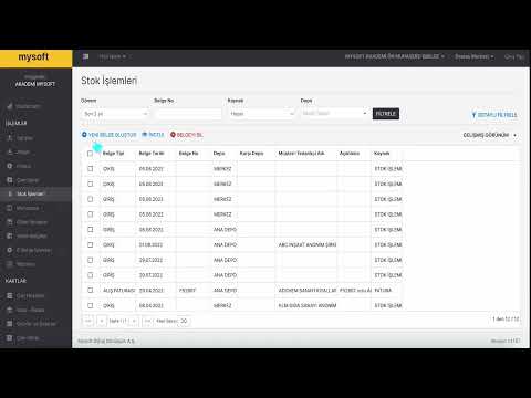 Mysoft Stok Çıkışı Nasıl Yapılır