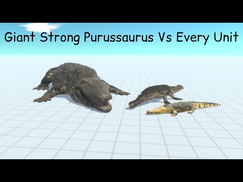 Giant Strong Purussaurus Vs Every Unit ARBS |Animal Revolt Battle Simulator