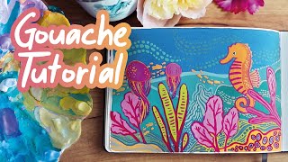 How to Paint an Underwater Landscape with Gouache