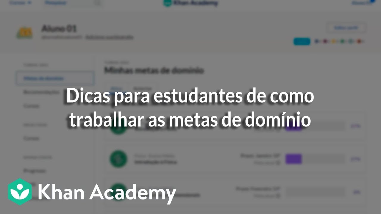 Dicas para estudantes de como trabalhar as metas de domínio