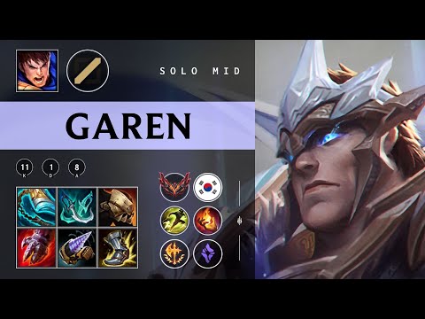 Garen Mid vs Galio - KR Grandmaster Patch 25.22